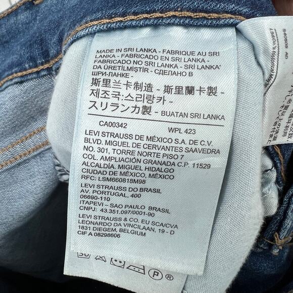 Levi's 721 High Rise Skinny Jeans Womens Size 27x31 Distressed Medium Wash - Picture 10 of 12